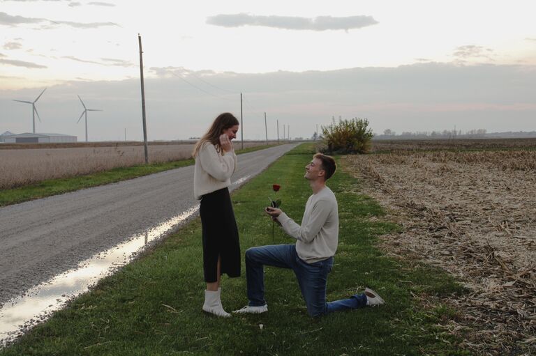 We got engaged at our sunset spot! Now we're looking forward to celebrating with everyone on our wedding day!
