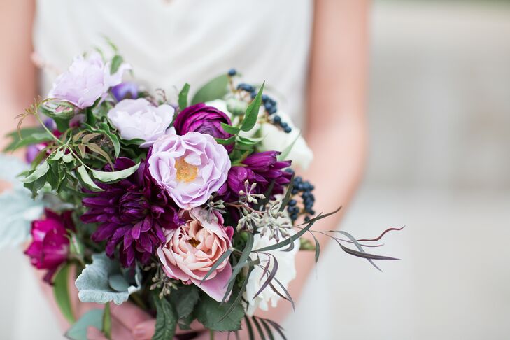 Purple Dahlia Ranunculus Peony Bouquets