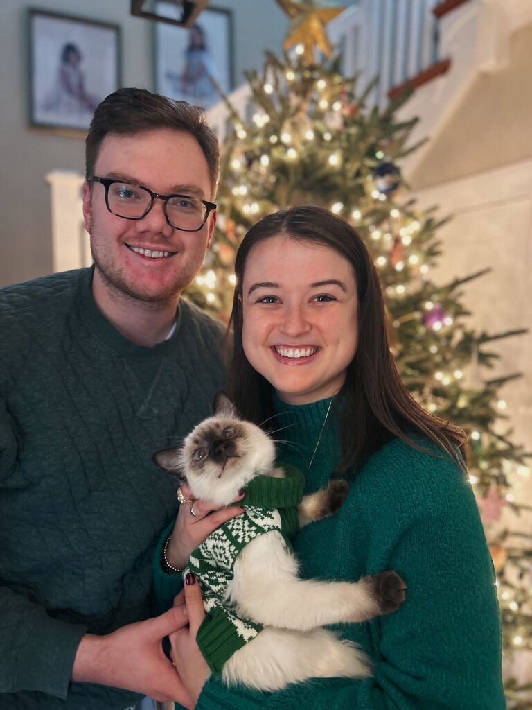 In October 2023, Emily and Nathan adopted their kitten and best friend Mango! Mango is so excited to see her parents get married!