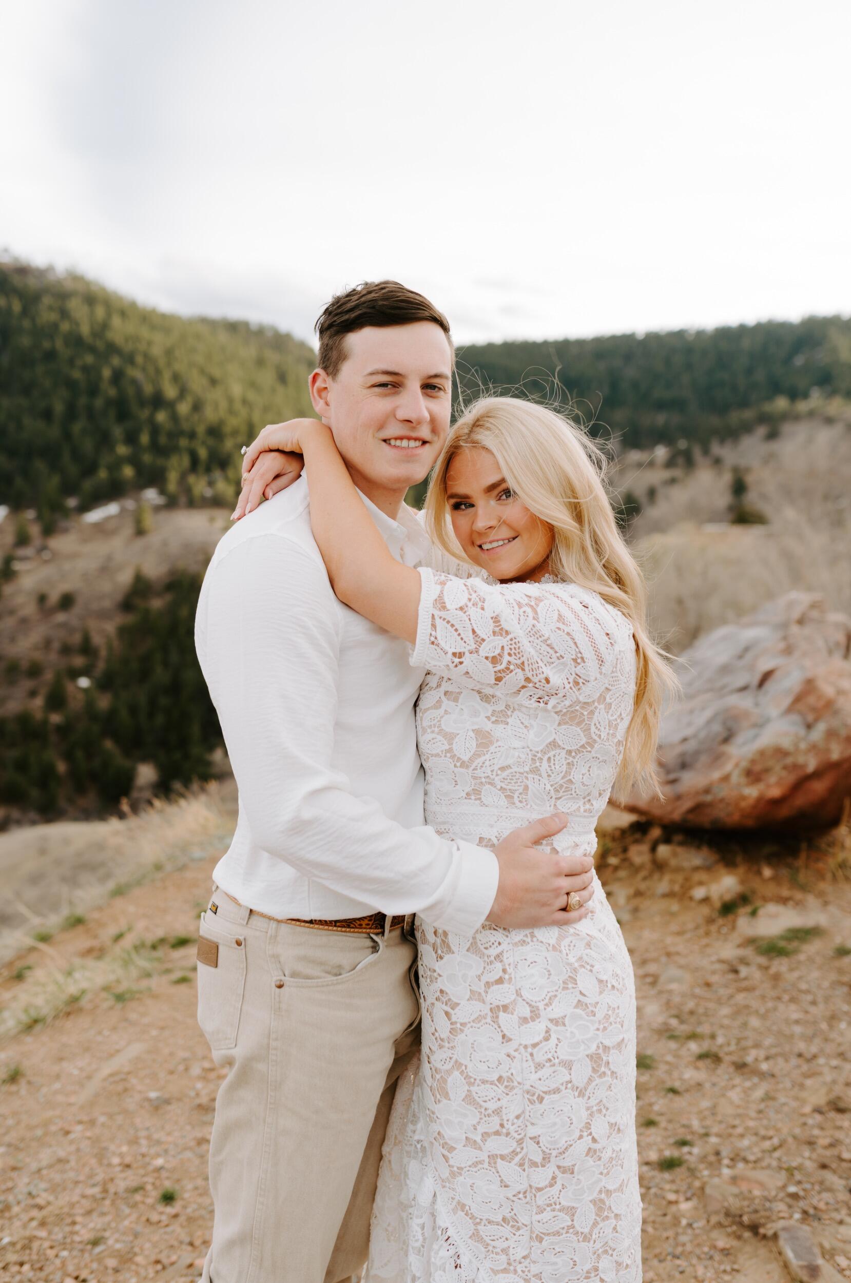 Took engagement photos in the beautiful mountains of Golden, Colorado!