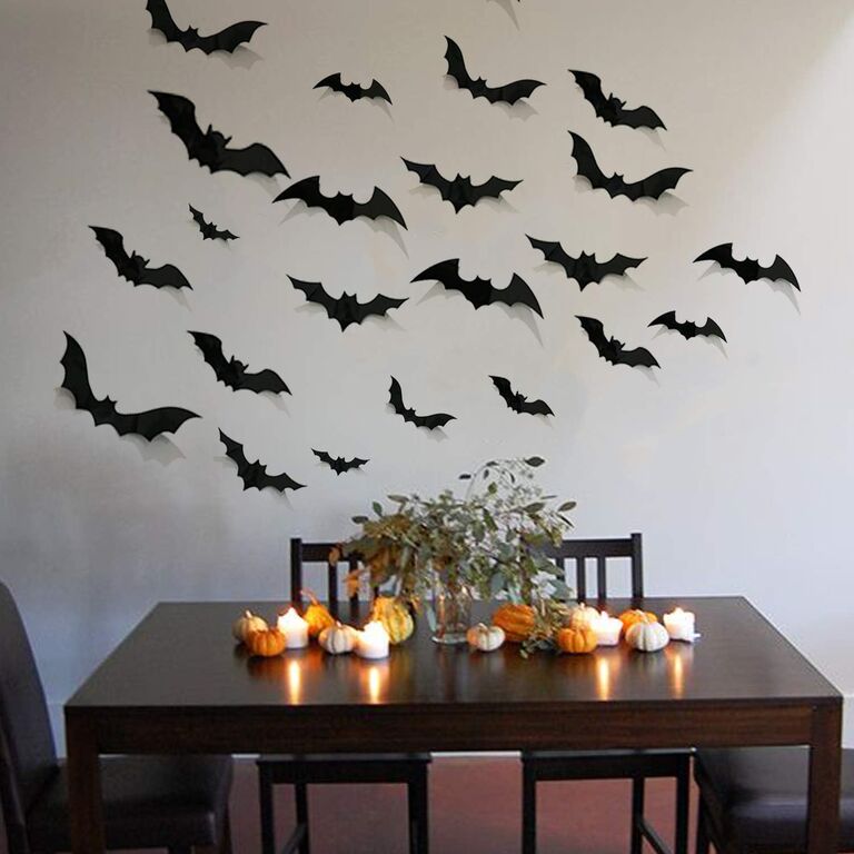 Bat sticker halloween bridal shower wall decor