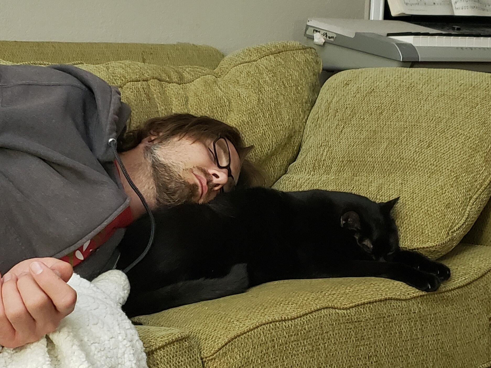 Kyler made fast friends with Bagheera.