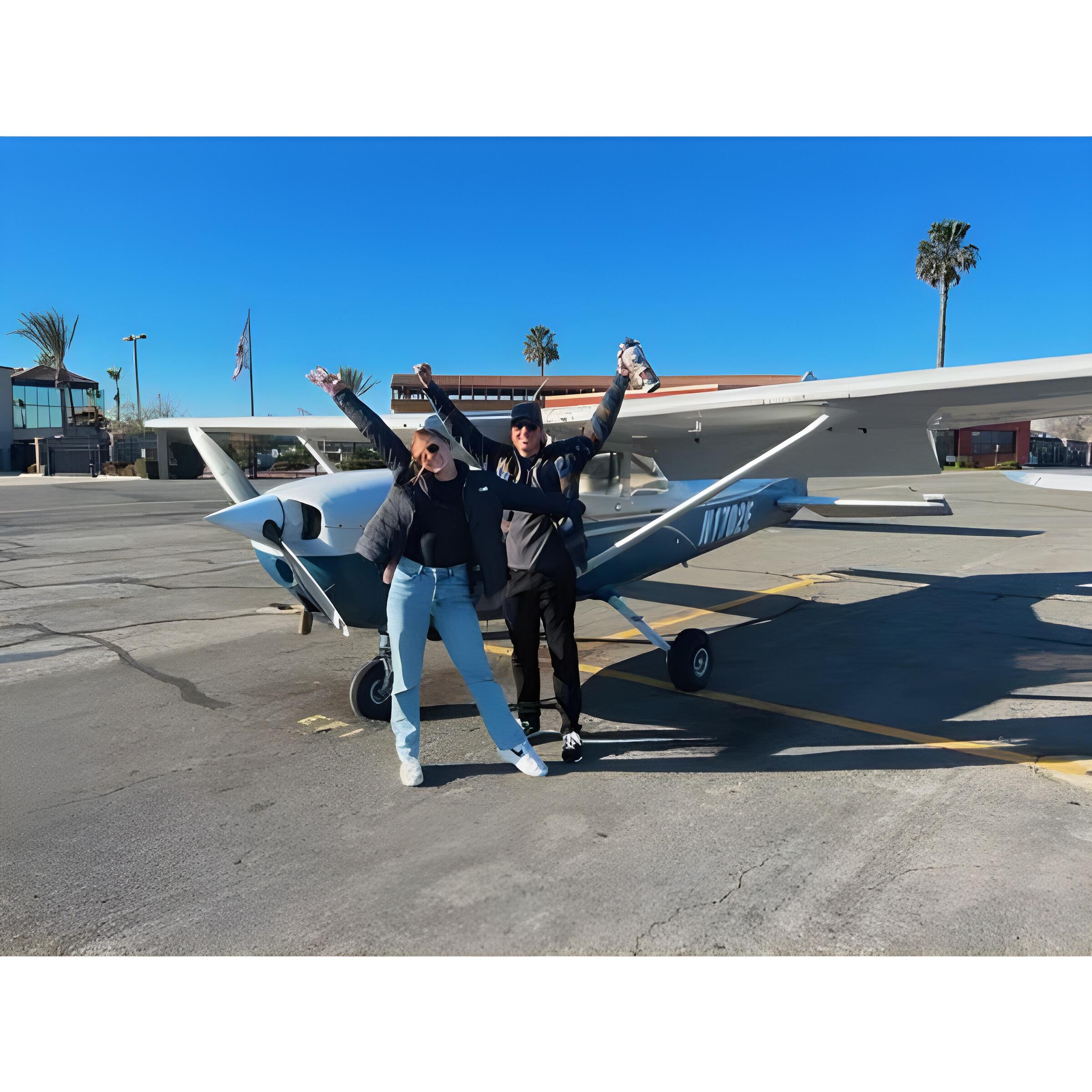 One of our favorite Valentine's dates so far. Ben got one of his friends to take us out on a private flight!