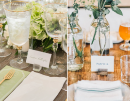 Place card holder ideas for wedding and bridal shower