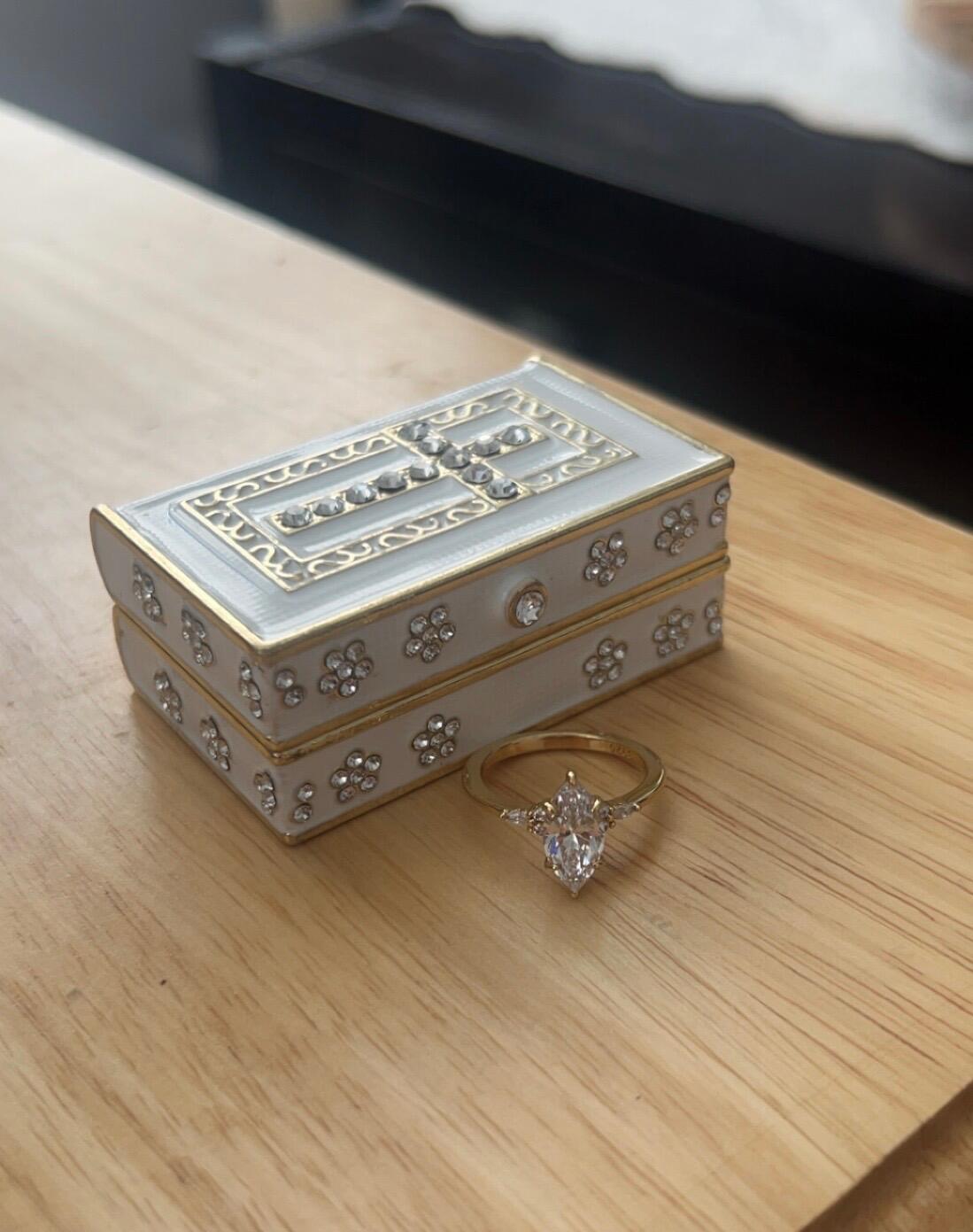 The day he got the ring and the box. 