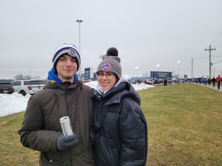 Our first NFL game, New England Patriots at Buffalo Bills, a 35-23 Bills victory.