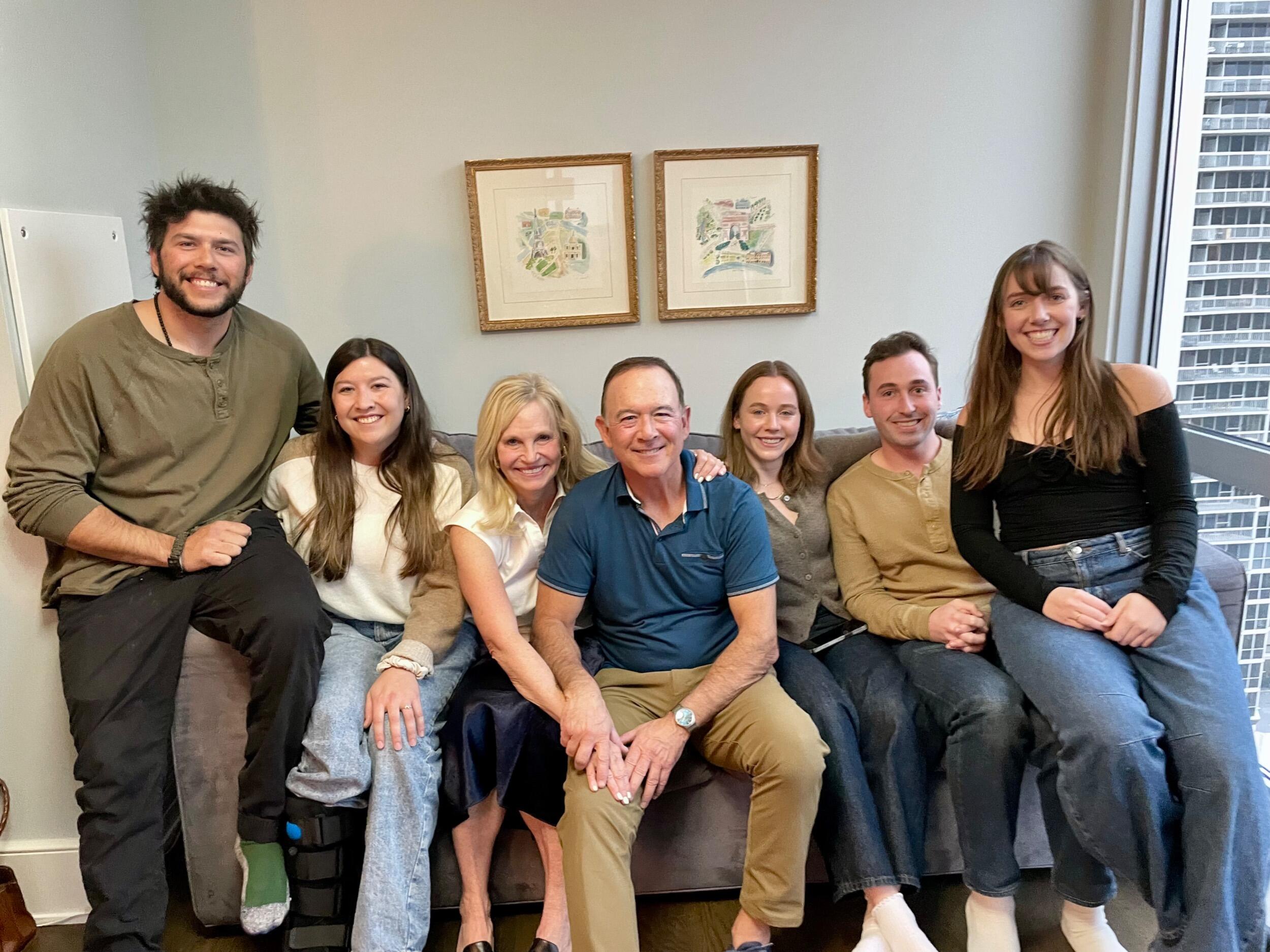 We got all of our kids together for a fun Thanksgiving!  Getting our kids together is rare because Jake Ryder lives in Colorado, Peyton lives in Chicago, Morgan lives in Washington, DC, Jake Pothast lives in NYC, and Taylor lives in San Francisco.  But they will all be at the wedding, and we can't wait to officially unite our families. 