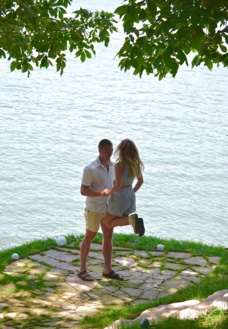 Jake surprised Katie with a proposal!