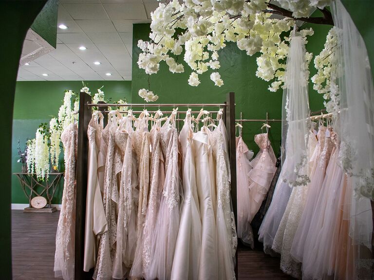 Wedding gowns at Lorien Bridal Boutique in Los Angeles