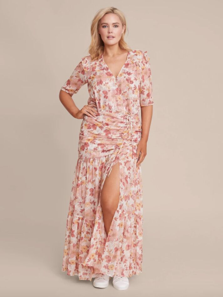 floral maxi dress for bridal shower