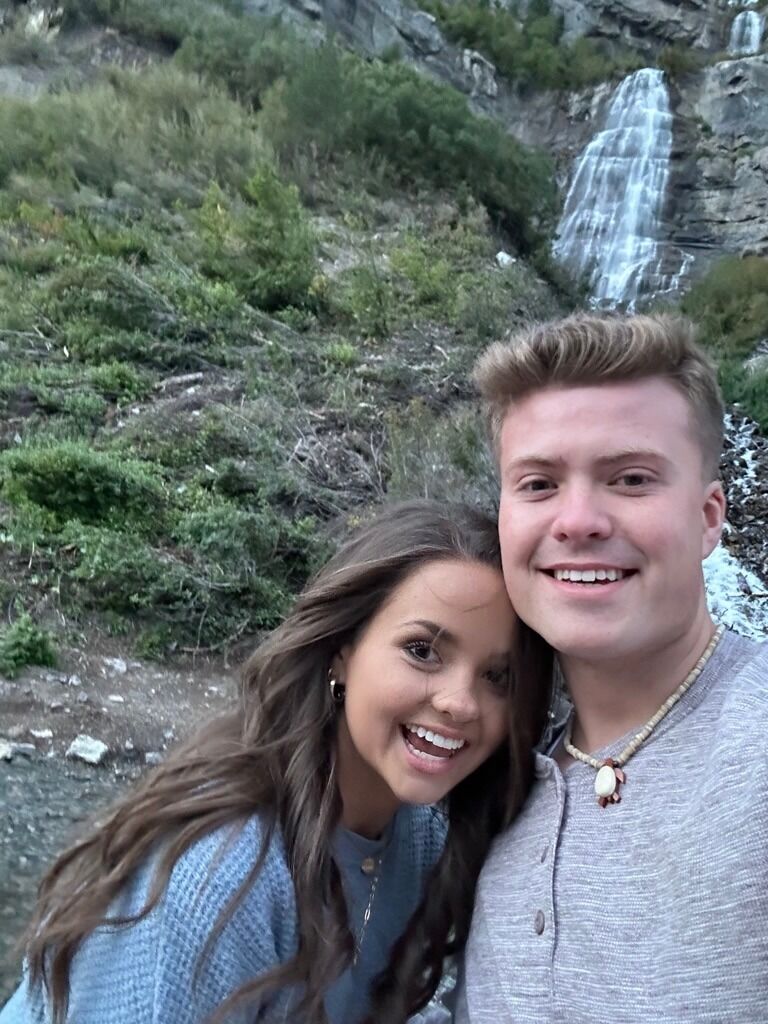 Our 3rd date! This was the first date that we took pictures at. We went on a picnic by the waterfall before we got rained out! So we went and made cookies. 