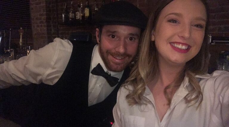 While we knew each other prior to working together. We officially met working at Room 33. It was a matter of weeks before we were inseparable!