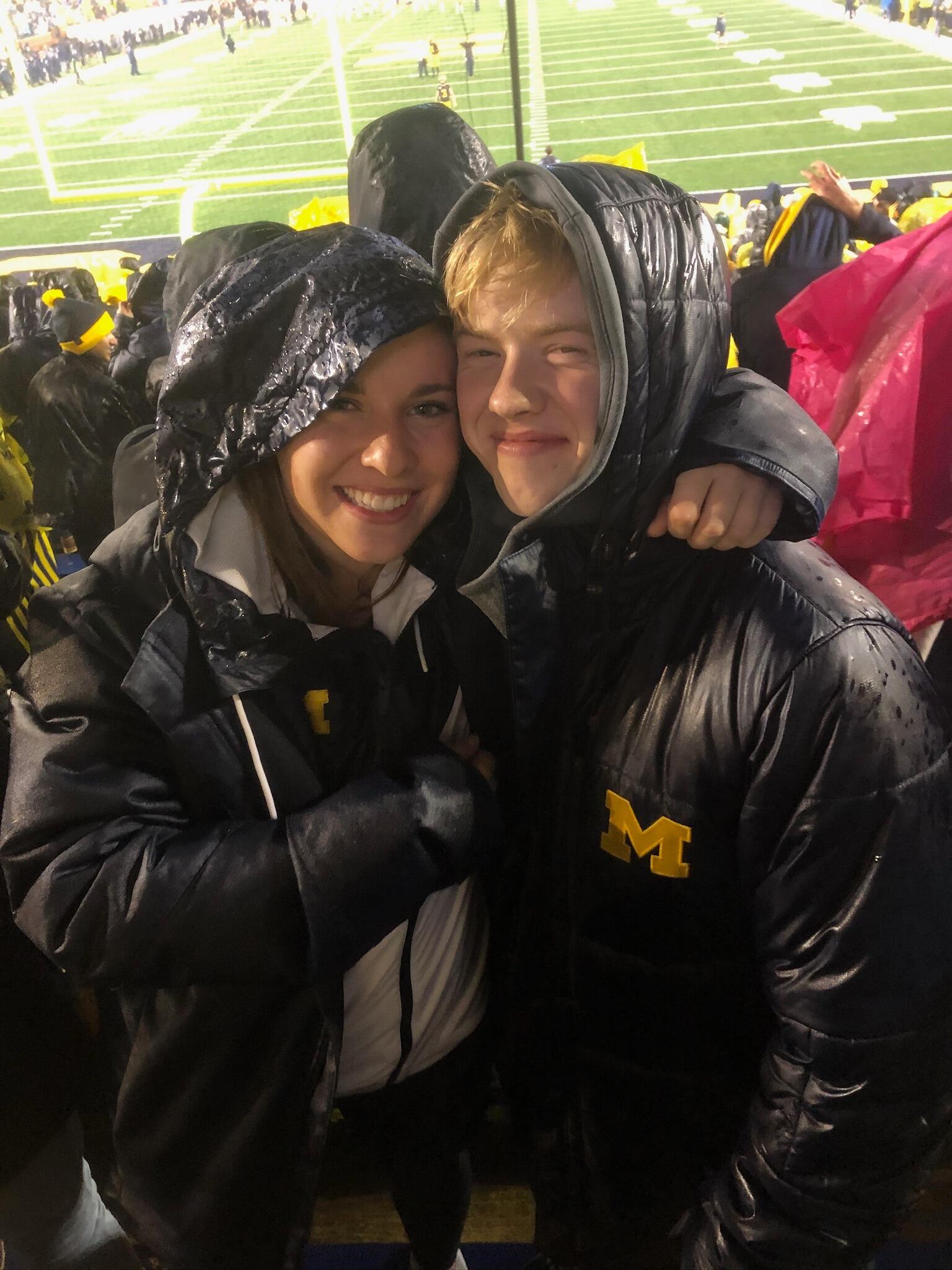 Our first week of dating, and one of our many Michigan football games together.