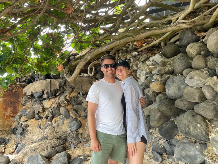 Soaking up the sun in Maui.