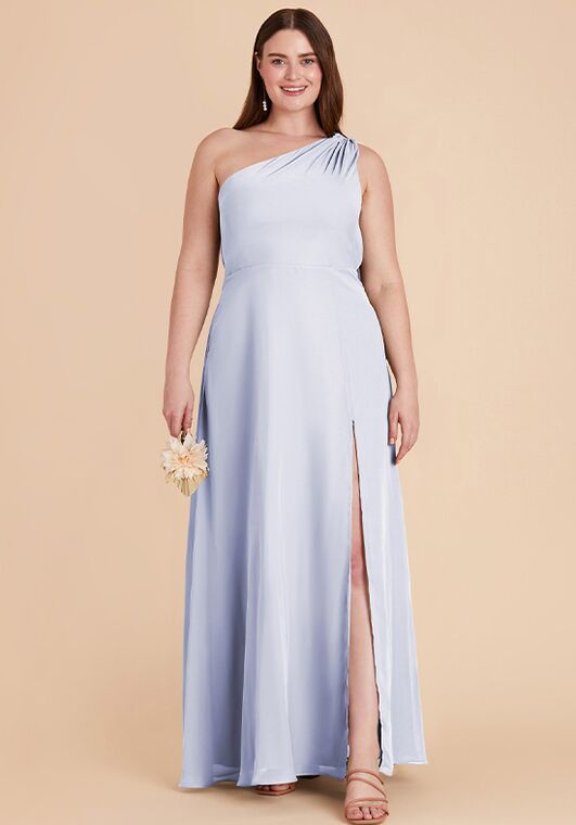 ice blue chiffon bridesmaid dresses Mismatched Bridesmaid Gowns