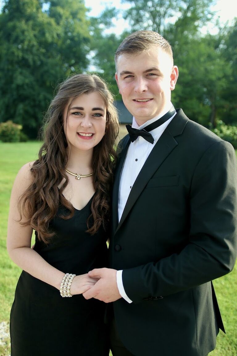 Matthew and Emily attending a fancy gala for Emily's work. They had an exquisite dinner and danced the night away!
