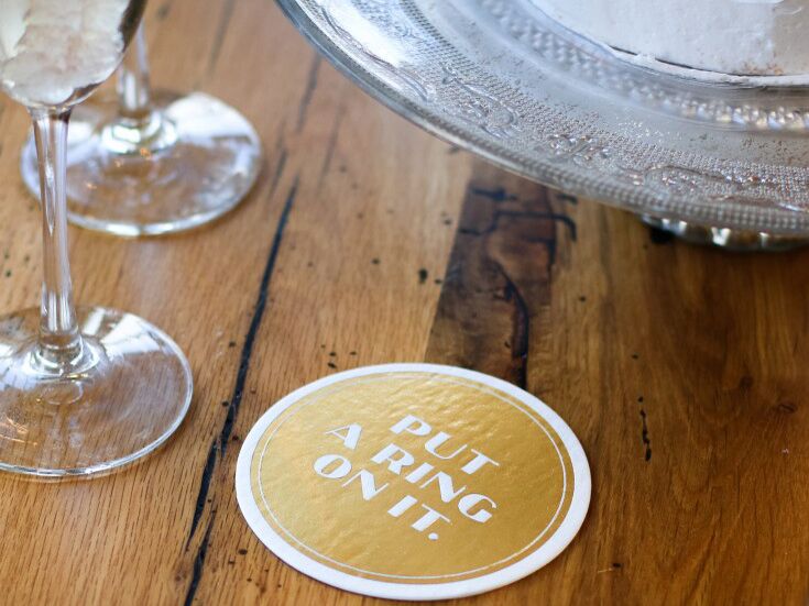 Disposable foil coasters from Easy, Tiger