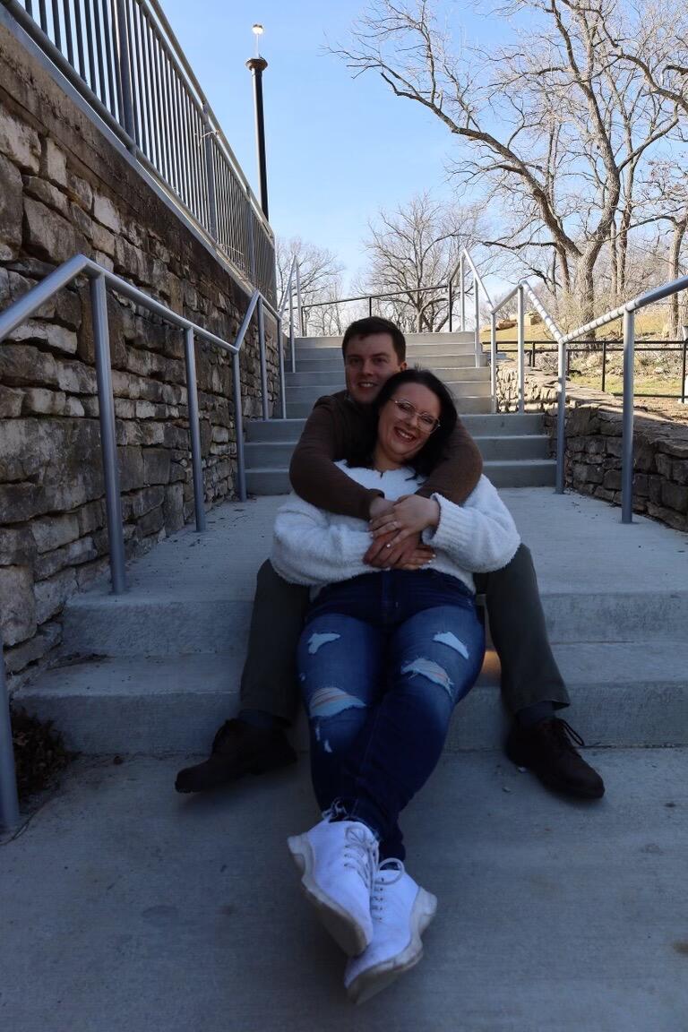 Engagement photo shoot -  at Shawnee Mission Park.