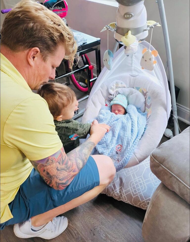 Our Scarlett born one month before due date; she couldn't wait, Frine was in labor just a couple of hours till she born.