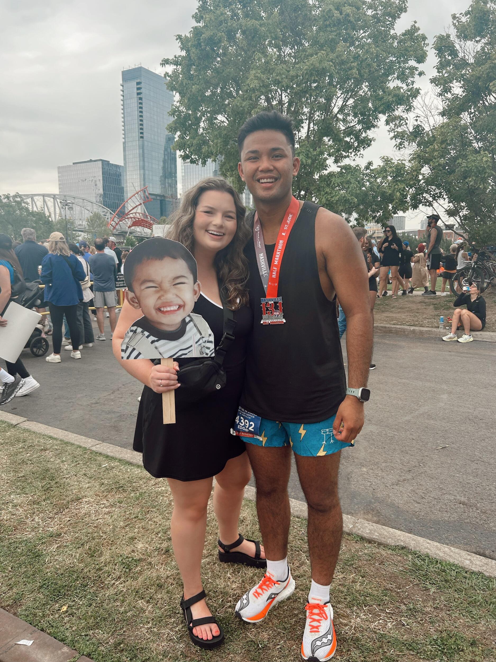 Edgar's first half marathon in Nashville