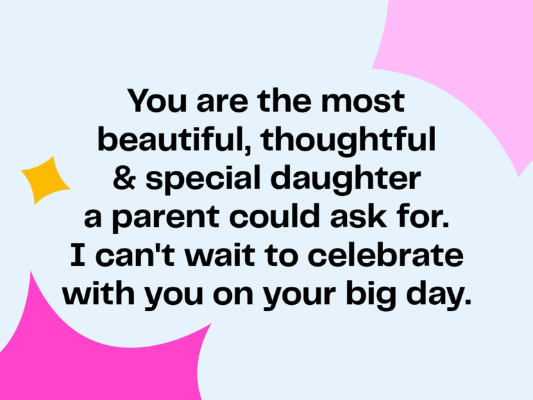 Bridal Shower Wishes for Your Daughter example graphic