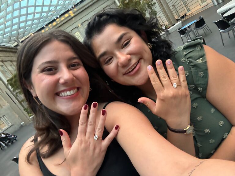 Rebecca proposes to Michelle at the National Portrait Gallery. The two play a round of Bananagrams and reminisce about the endless hours they've spent in the galleries. 