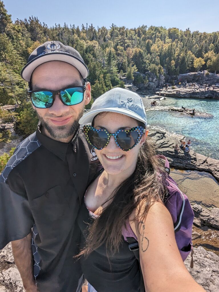 Kristen and Tyler celebrate their 10 year anniversary on a weekend trip to Tobermory via the Chi-Cheemaun and a visit to the Grotto 