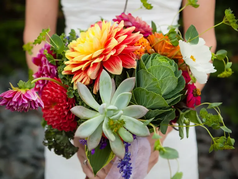 Bold and Imaginative Wedding Bouquet 