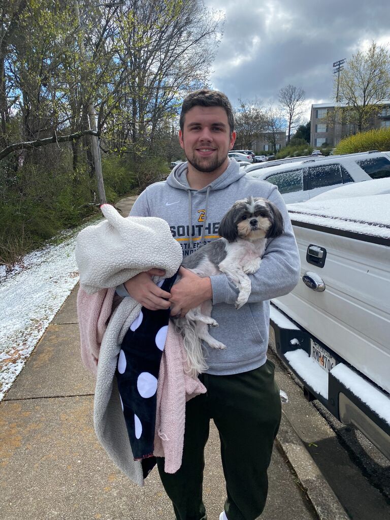Mikey would always take care of Puppy while I was at clinicals