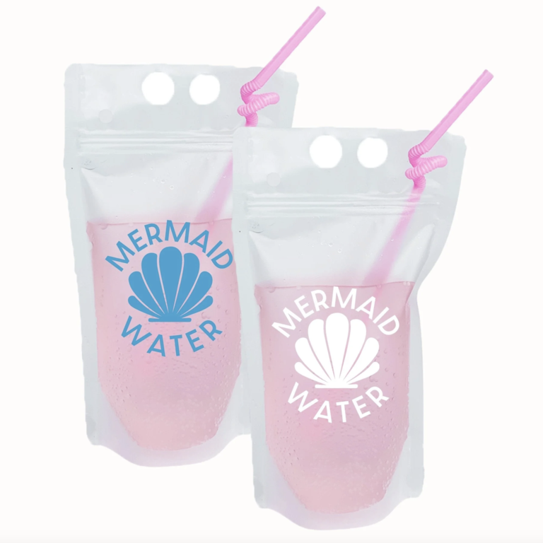 'Mermaid water' bachelorette party drink pouch