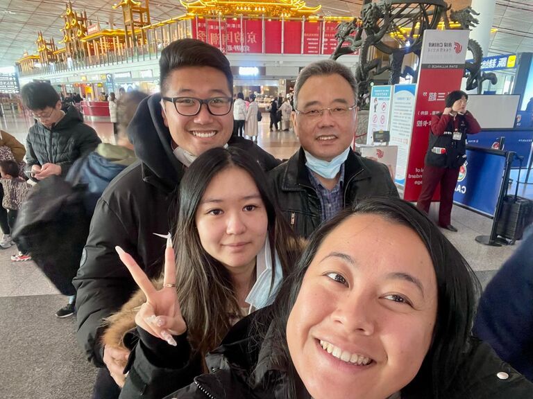 Bringing Mae to China to meet with my dad & sister