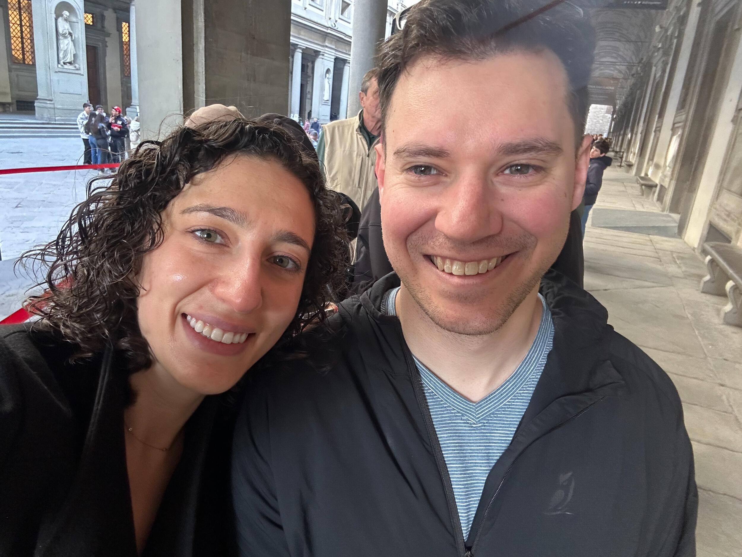 Our first picture in Italy after 6 months of long-distance.