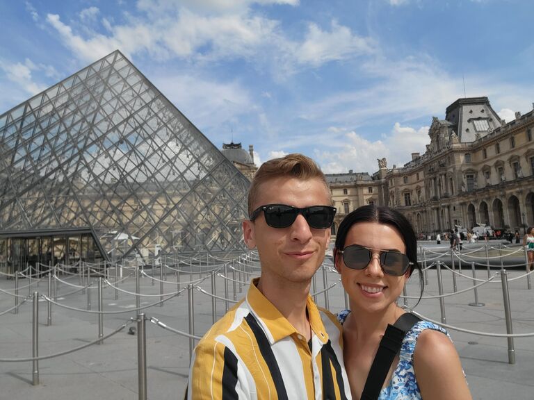 Paris, France, Outside the Louvre.