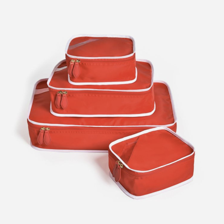 Paravel 4-piece red packing cubes set wedding gift for couple