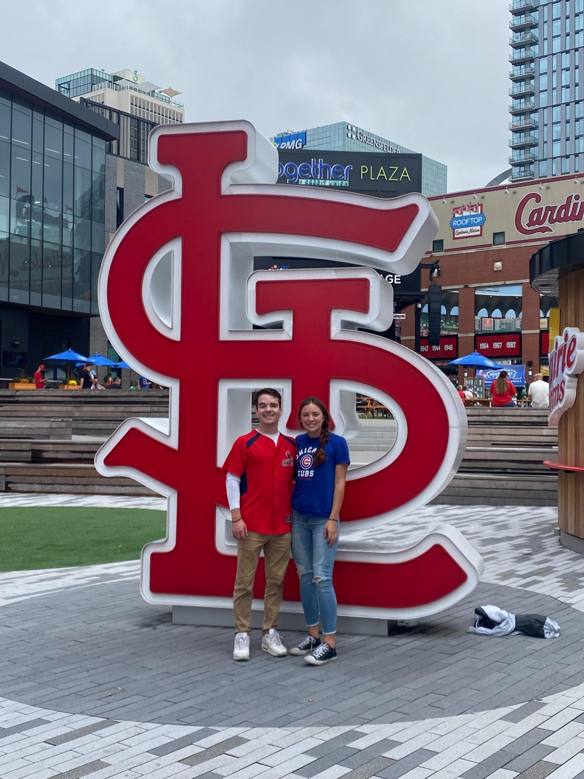 We have made it a tradition to take a trip each year to watch the Cubs and Cardinals in Ball Park Village. Go Cubs!