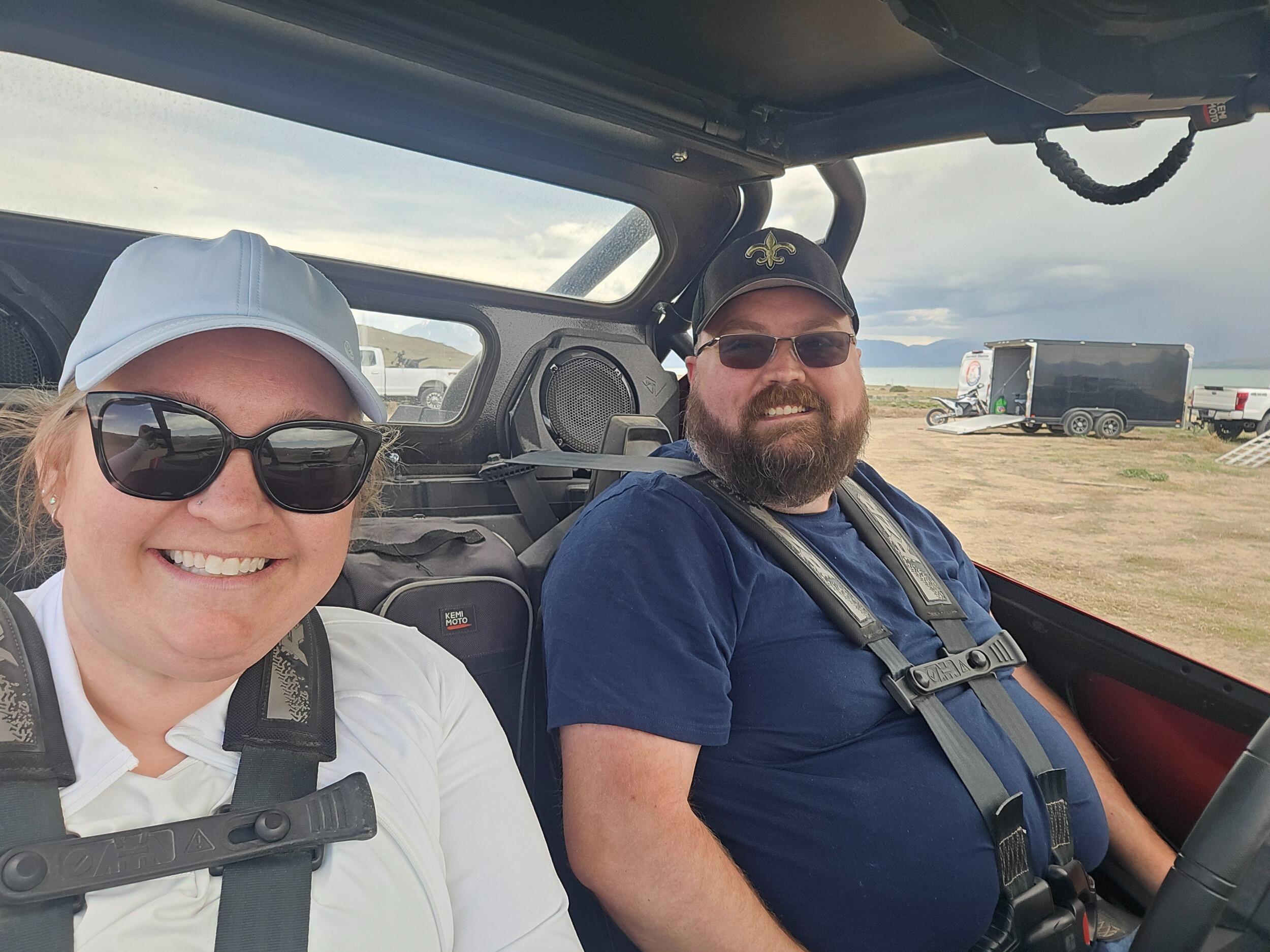 Adventures of all kinds together. Side by sides up the mountain made for a perfect date with Twizzlers and energy drinks! 