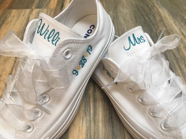 wedding tennis shoes for bride