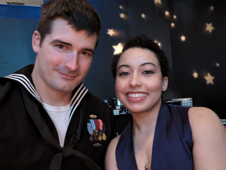 Michael and Stefani's first official Seabee Ball. Michael had recently returned from deployment.