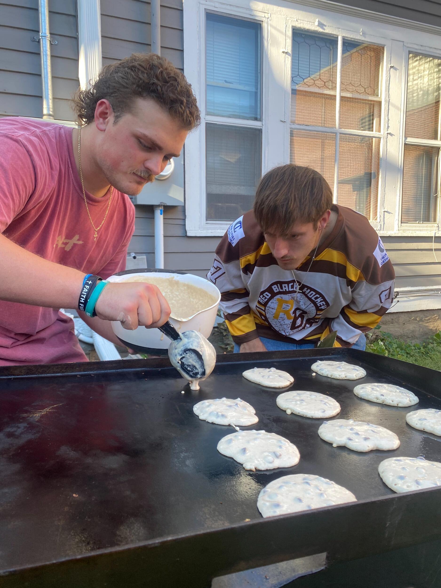Hosting a pancake party together before the start of the school year