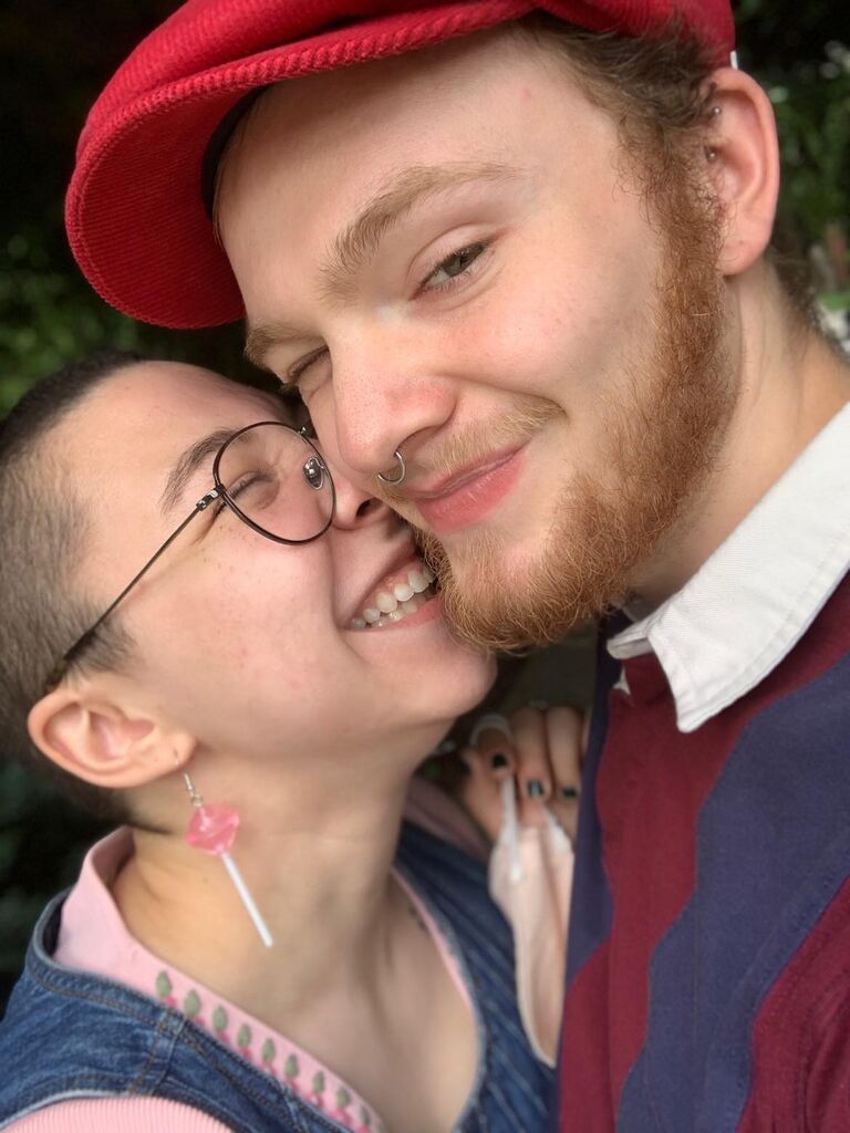 This is the first good picture we took together, in our many-times-repeated pose.