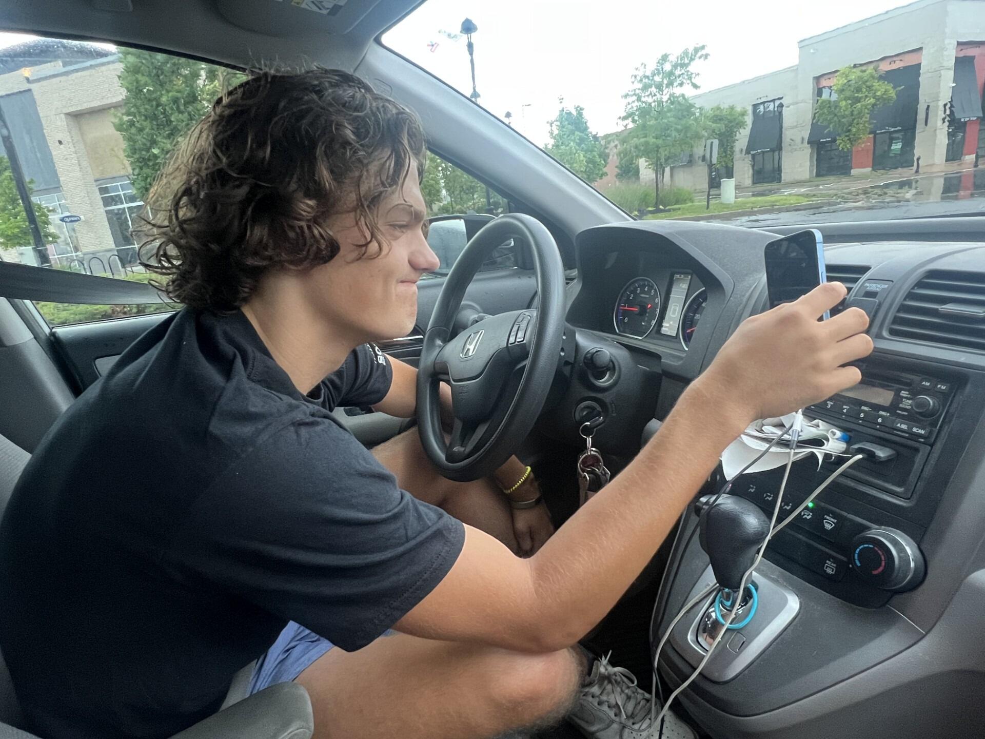 The first time Caden locked his keys in the car. 