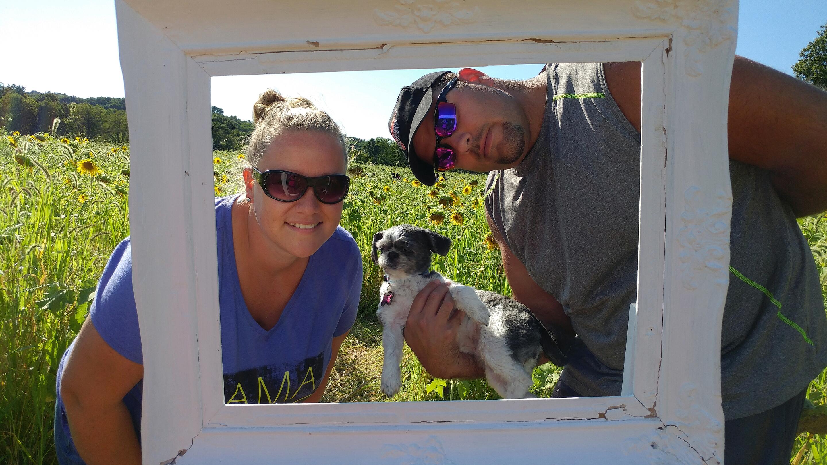 Family photo at The Sunflower Maze! 🌻 