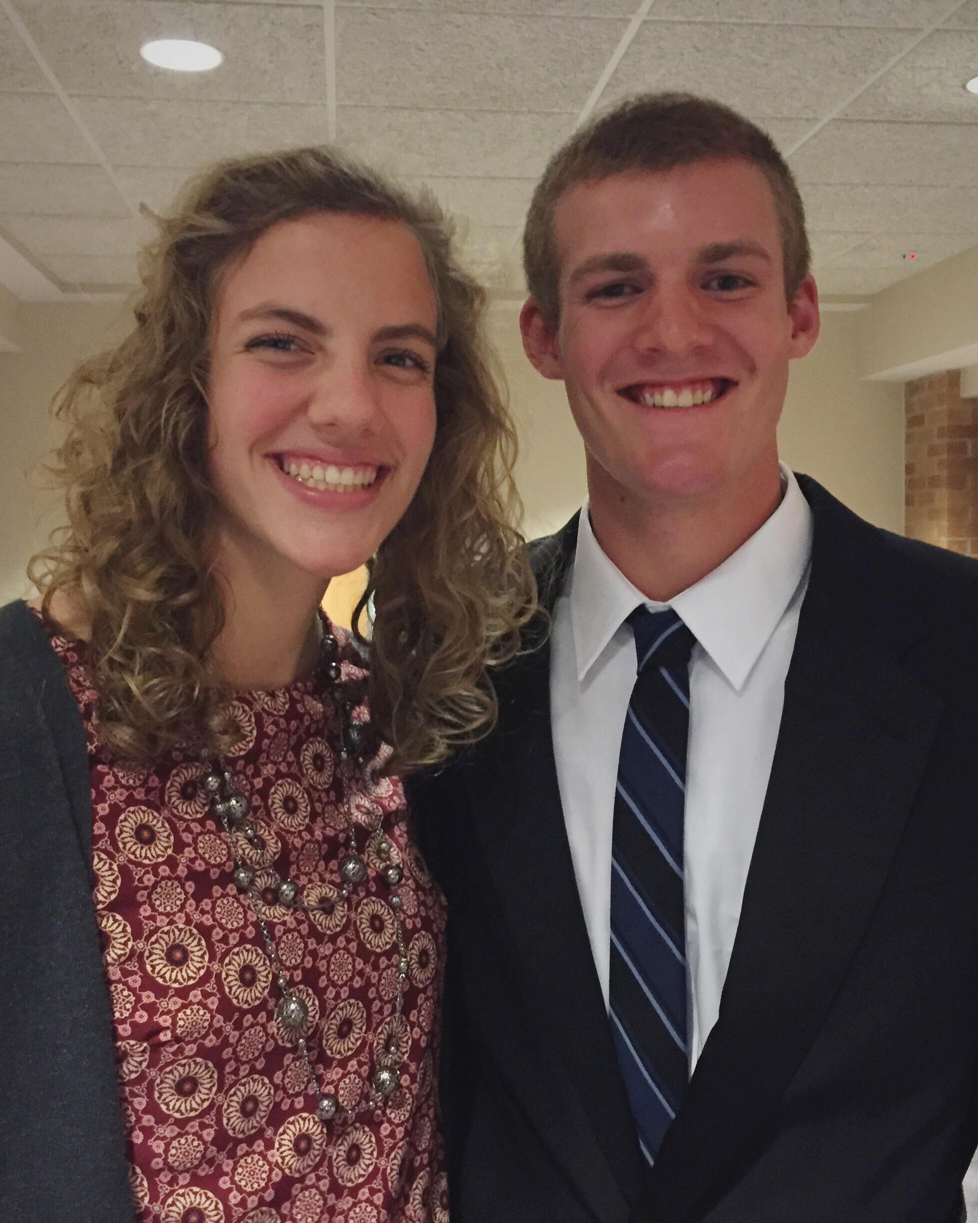 We starting dating at the beginning of our senior year of high school.  We went to a football game together as a casual hangout. Our first date after the football game was at JP's (now Ferris Coffee) in Holland. 