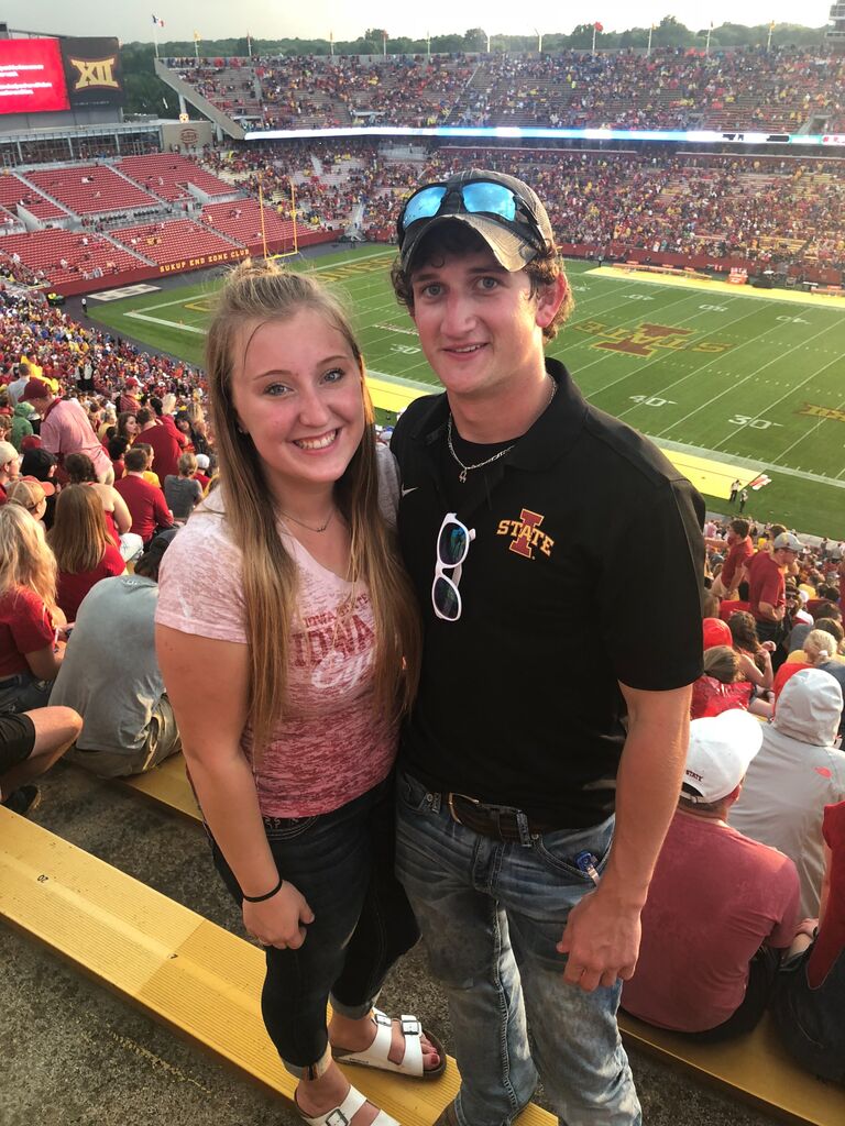 We went to our first Iowa State Game together.
