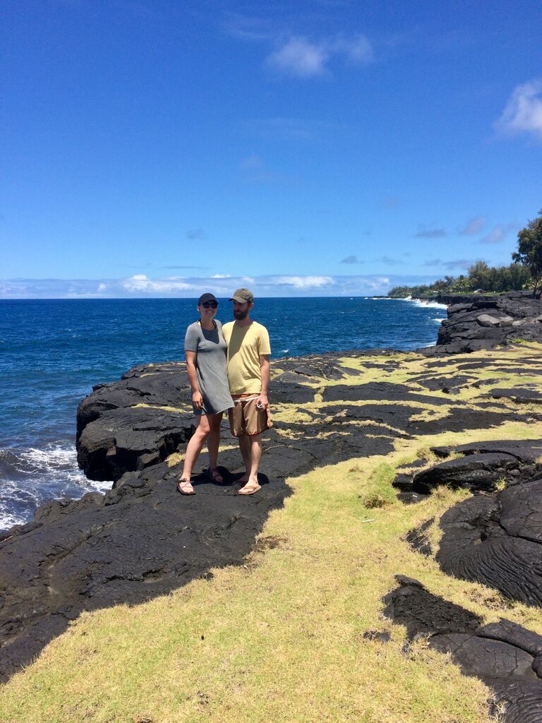 Standing on the Eastern cliffs of the Island of Hawaii. The Evergreen gang's first, but not last, Hawaii adventure. This time to celebrate Josh and Allison's wedding sesh.