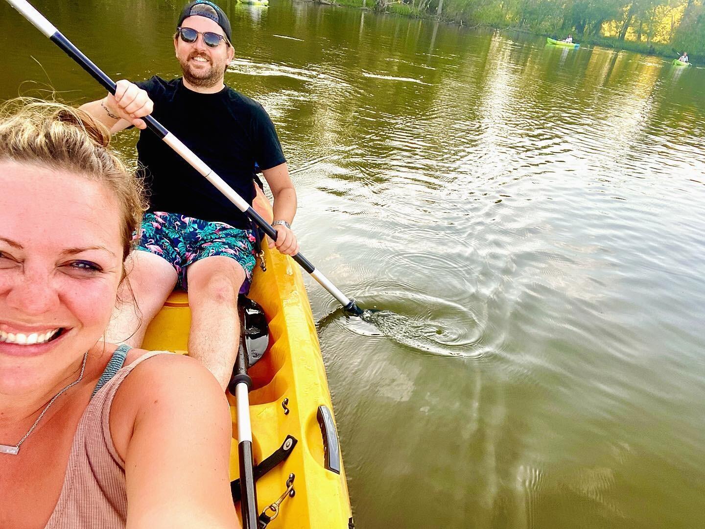 Andy's surprise bday trip to Warsaw, MO that Michelle planned.