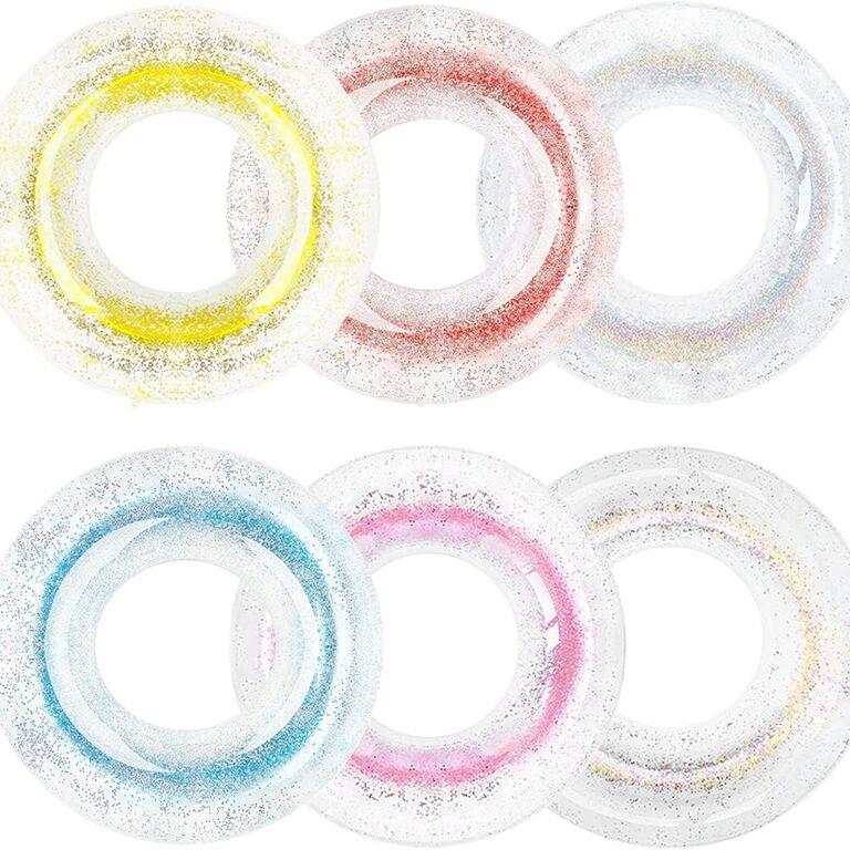 Set of six sparkly pool floats by Amazon. 