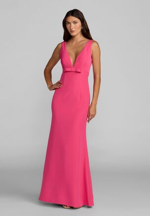 Ieena for Mac Duggal
Crepe fabric (100% polyester)
Fully lined
Plunging v-neck
Sleeveless&nbsp;
Bow detail on bodice
V-back
Mermaid silhouette
Approx. 60" from top of shoulder to bottom hem
Available in Hot Pink
Style #2371