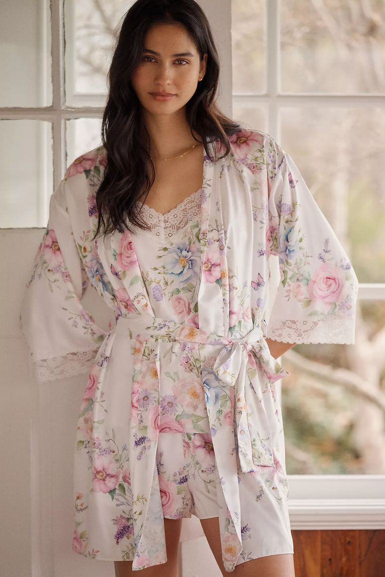 Flora Nikrooz pajamas and matching floral robe