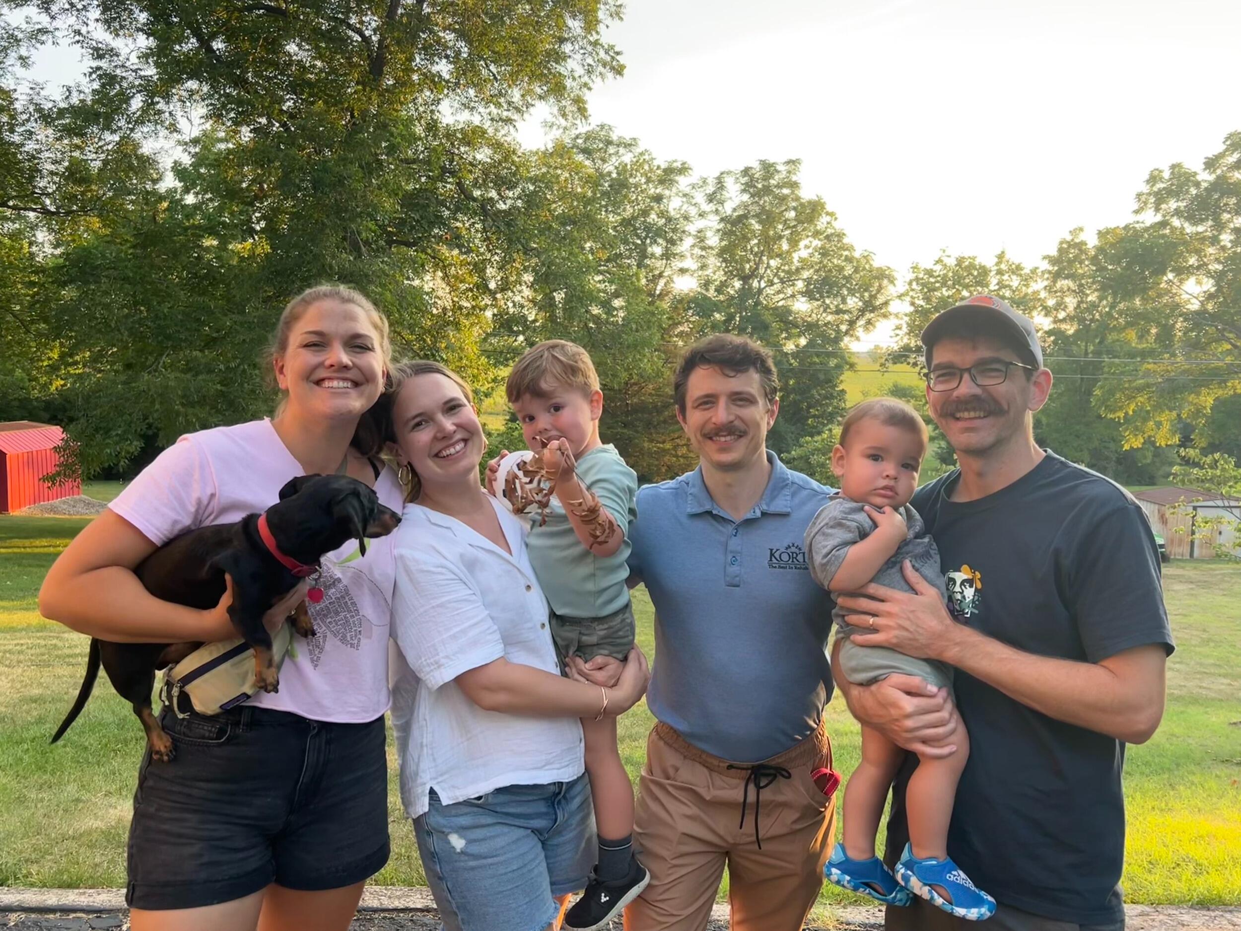 Micah meeting some of Kayla's favorite people. Turns out that Micah is the baby whisperer as well, among many of his talents. 